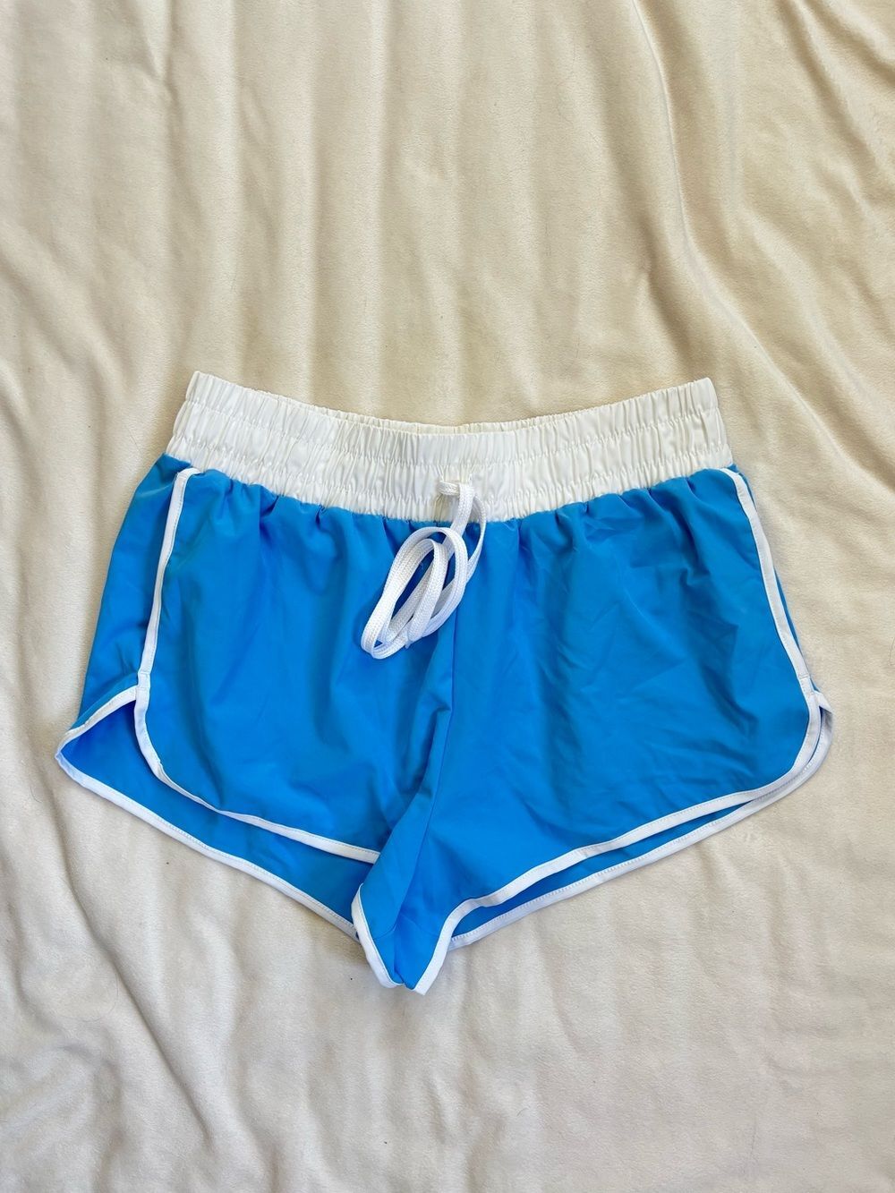 wild fable Bright Blue Athletic Shorts with White Trim